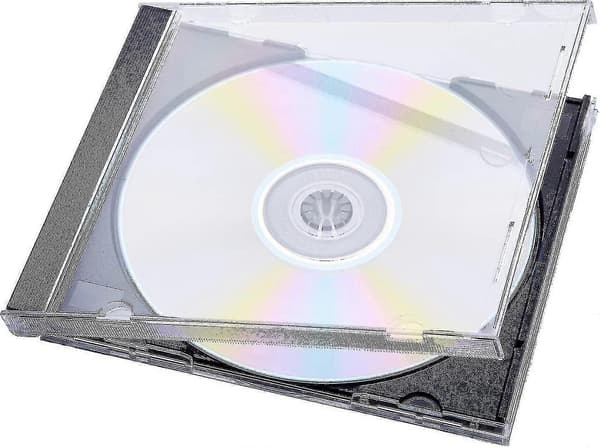 Standard klar CD-etui med samlet sort bakke - 25-pak