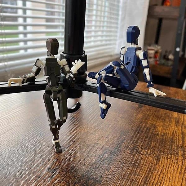 Rörliga Ledade Robotfigurer Leksaker Hållbara Slitstarka Hantverk Dekor för Sovrum Orange