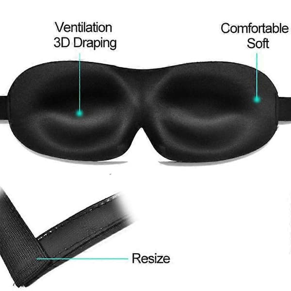 3D Øjenmaske Rejse Skønhedssøvn Fly Svamp Cover Blindfold