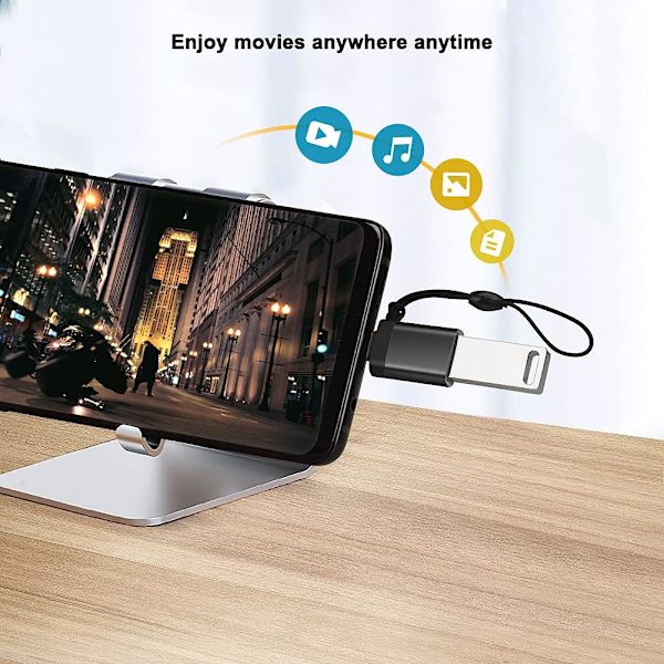 USB C til USB 3.0-adapter (3-pak), USB-C til USB-A Hunadapter OTG USB Type C-adapter Kompatibel med