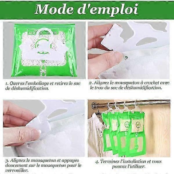 Fuktabsorbent för garderob, mögelhämmande hängande avfuktare, fuktskyddspåse (10-pack) Ny 2026