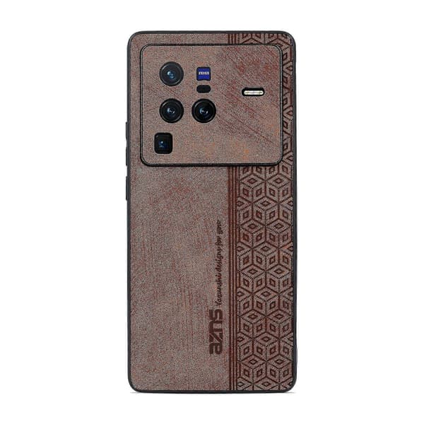 3D-preget deksel for Vivo X80 Pro Brown