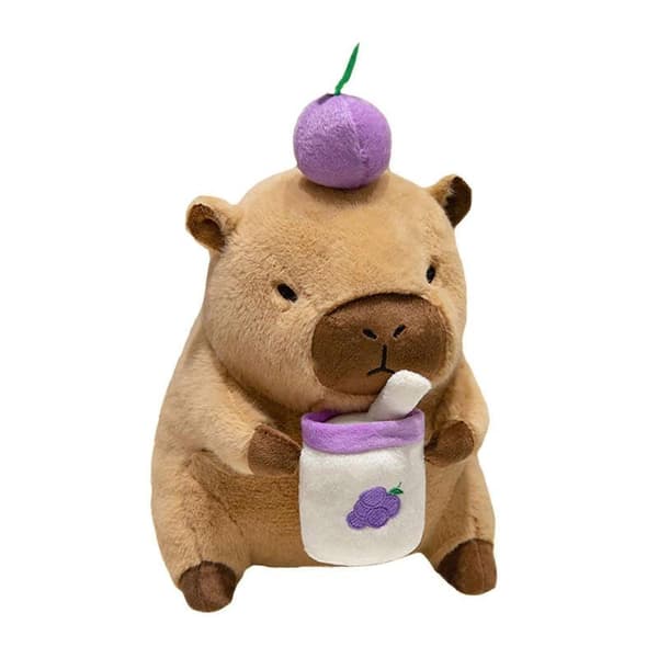 Capybara Udstoppede Legetøj, Plys Capybara Dukke, Sød Capybara Udstoppede Dyr 30cm Grape