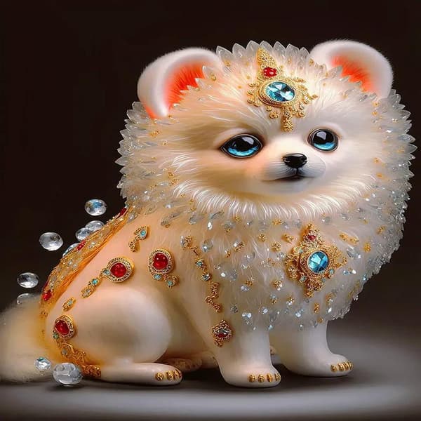 5D Diamond Painting Loyal Dog 30x40cm (Style 24)
