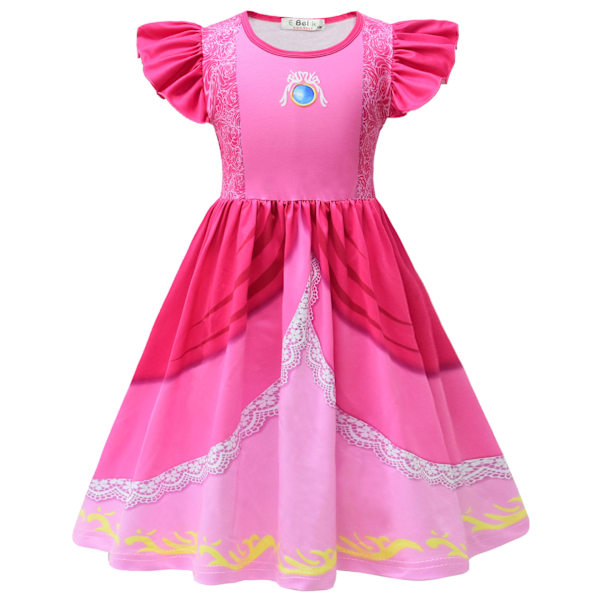 Super Mario tegneserie print prinsessekjole cosplay pigekjole style3 100