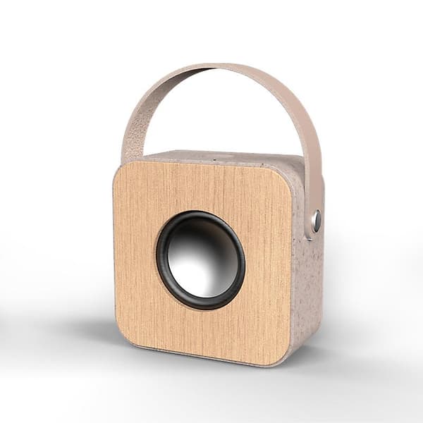 Utomhus bärbar bambuträ ljudsmart Bluetooth-högtalare