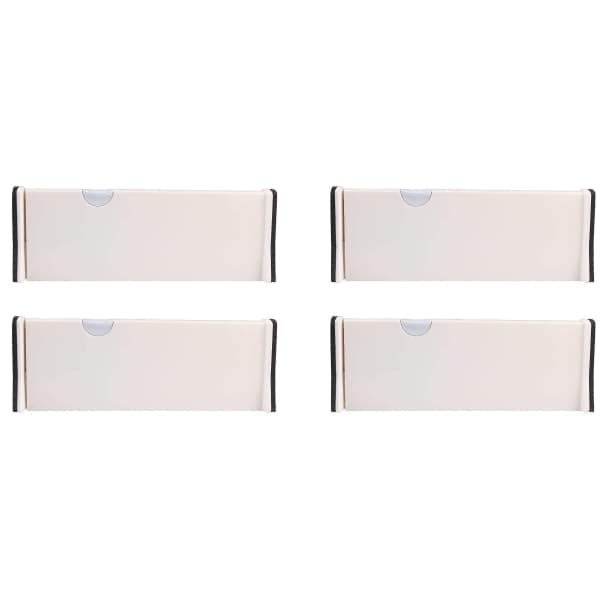 Setti, jossa 4 säädettävää laatikonjakajaa Organizer Separators -