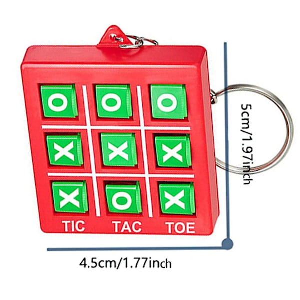 Tic Tac Toe Mini -avainperä lapsille Decompression Xo -peli Juhlapuolueet Goody Bag -täyteaineet Luovat lahjat Red