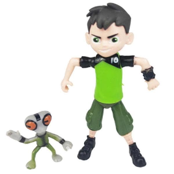 9-pack Ben 10 Actionfigur Ben Tennyson Fyrarm Gråmassa Glödhet Samlarobjekt Modellfigurer Leksaker Barnpresenter