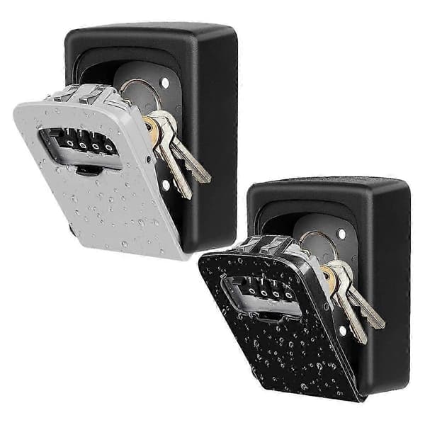 Nyckellåda Väggmonterad Grå och Svart 2-pack Upplaga 0.5 5