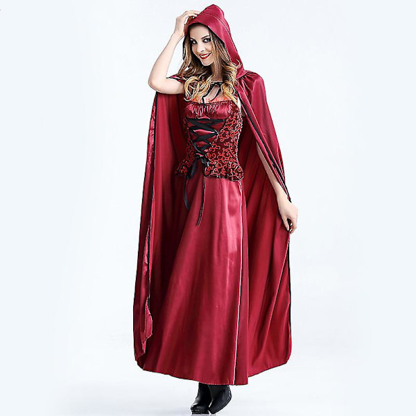 Halloween Lille Rødhætte Kostume Julekostume Cosplay Rollespil Sceneoptræden Kostume Adult L