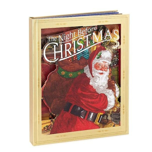 Jul pop-up bok med ljus ljud på julafton natten innan jul dekoration nyårspresenter