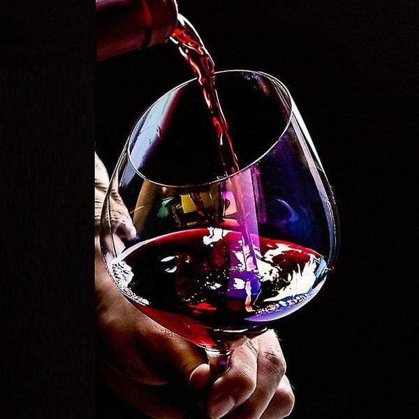 Creative Red Wine Champagne Cups Lyijytön lasi läpinäkyvä savunharmaa meripihka värikkäät lasit 185ml 440ml 570ml Colourful 185ml