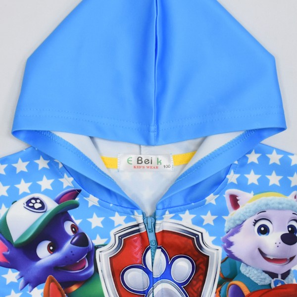 Paw Patrol Tecknade Barnkläder Jacka Söt Tecknad Tryck Kläder Dragkedja Huvtröja Kofta Jacka 130
