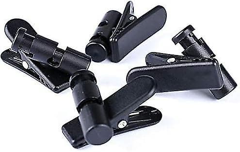 Headset Wire Clip til Hovedtelefonledning, Fastgør Kabel på Tøjet, 2 stk. Sorte Clips til de fleste Headset-ledninger