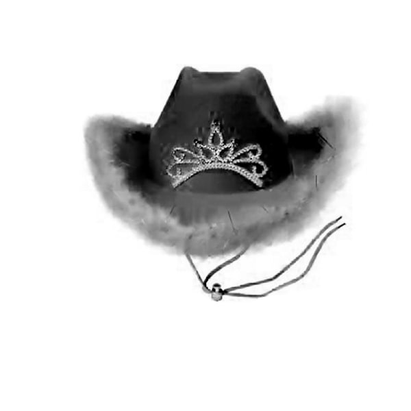 Unisex cowboyhatt Halloween kostym Cosplayklänning Festtillbehör - Cowboyhattar Western Cowgirlhatt Bandanaglasögon Pink Hat*Glasses*Square Towel