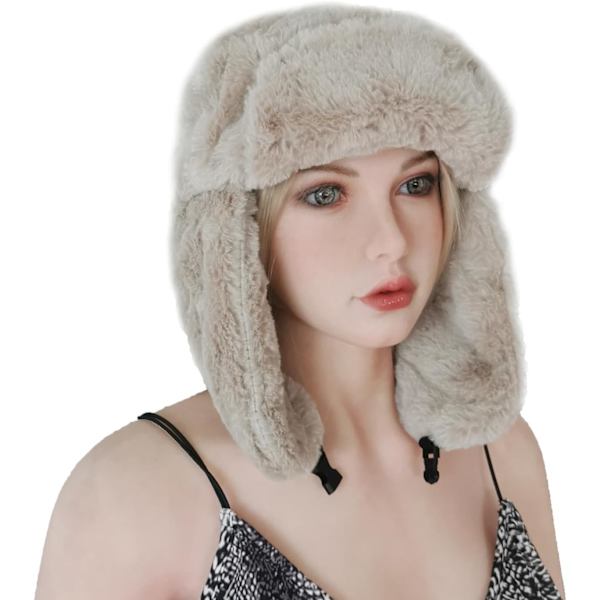 Aikuisten Talvi Mukava Plussi Ushanka Venäläinen Hattu Tuulenpitävä Kokonaan Huppu Korvaläpät Hattu Lämmin Kylmäsuoja Ski Metsästys Pyöräily Trapper Hatut Khaki One Size