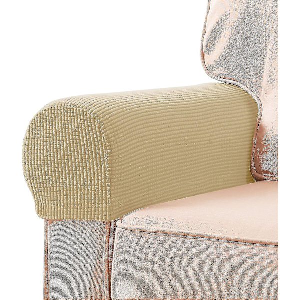 Stretch Armrest Covers Spandex Arm Covers För Stolar Soffa Fåtölj Överdrag För Recliner Soffa Med Twist Pins 2st Khaki