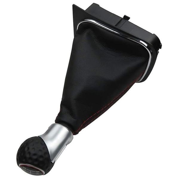 6-växlad växlingsknopp Damask Boot Cover Kit Växlingsknopp för golf 5 6 Mk5 Mk6 Gtd R32 R20 2004 black