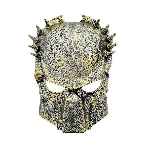 Predator Maske Halloween Horror Maske Lone Wolf Maske Naglet Snap Jernmaske Cosplay Kostyme Tilbehør Masque Nye Hot Predator Masker Dark Khaki