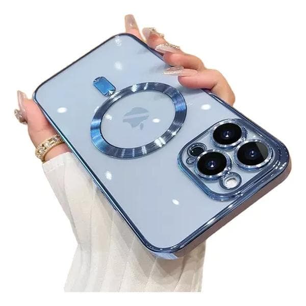 Läpinäkyvä TPU-kotelo MagSafella iPhone 13:lle, Sininen
