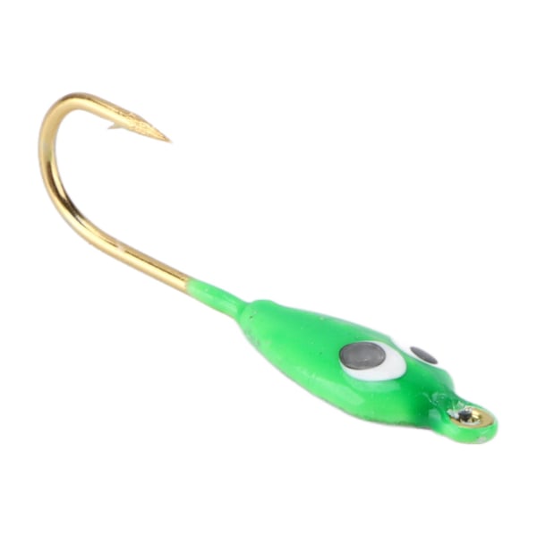 202410 stk Isfiske Jigger med pigger Vinter Jigging Lokkemiddel Mini Kroker Tilbehør Grønn Tadpole Form