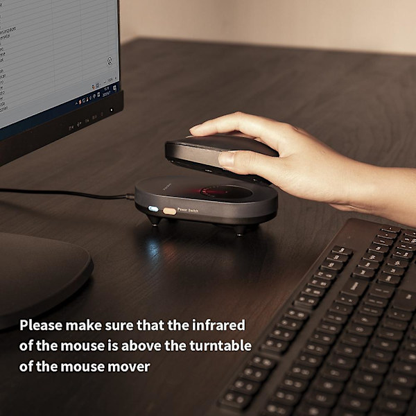 Mouse Jiggler Mouse Mover Move Movement Simulator med PÅ/AV-bryter for datamaskinvekking black  dark blue