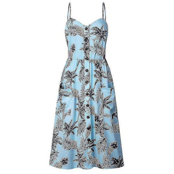 Damekjole i ananasmønster LightBlue UK6