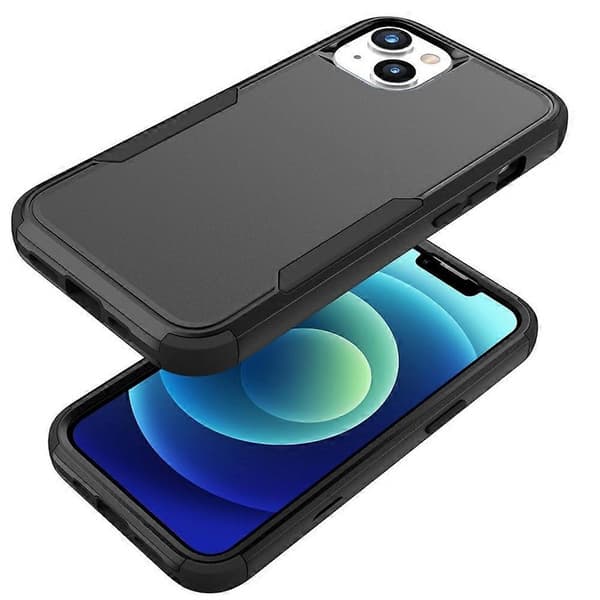 Commuter TPU + PC Telefon Cover Til iPhone 15 Black