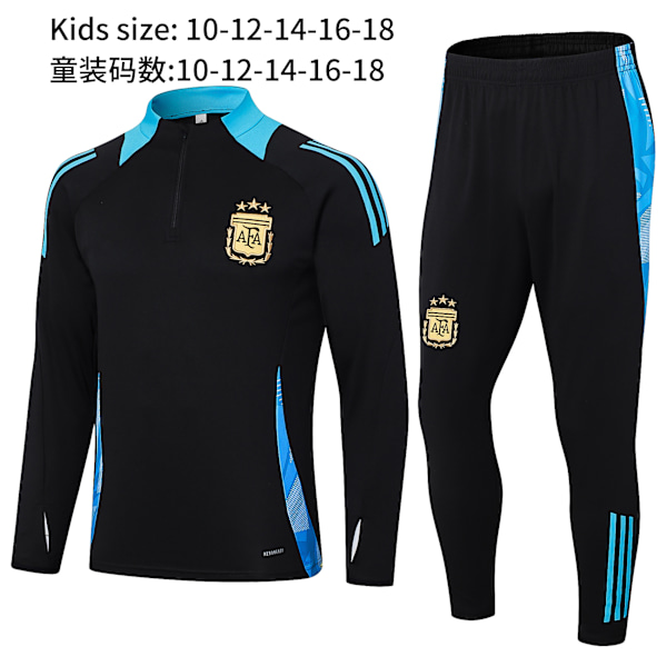 Ny Paris Frankrike Portugal Mbappe Messi långärmad träningsdräkt fotbollsuniform yttertröja barnkläder 34 XL