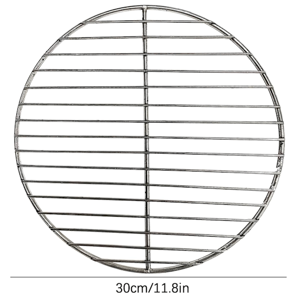 Køkken Tilbehør Rustfrit Stål Rund Grill Net Med Tyk Grill Og Rist 304 Grill Net