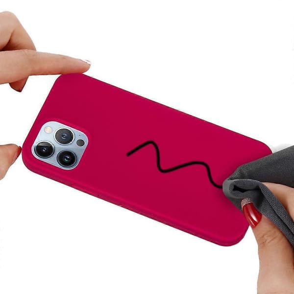 Enfärgat silikonskal för iPhone 15 Rose Red For iPhone 15 Pro Max
