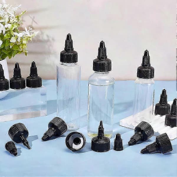 30 st 22/410 Twist Flasklock Bulk, Svarta Läckagesäkra Klämlock för Dispenseringsflaskor