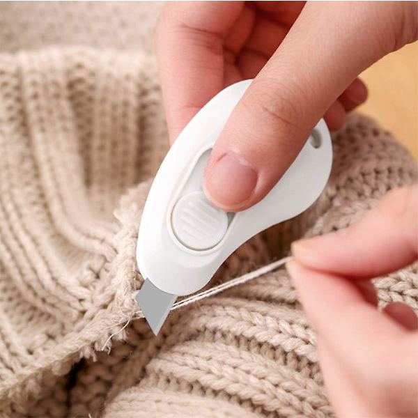 3 stk. Mini Cutter Bærbar Lille Kasse Cutter Auto - Fjeder Kuvert Åbning Cutter Kontor Lille Papir Cutter Hvid