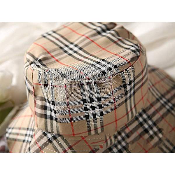Flad top åndbar bomuldshat Unisex plaidkantet sommerhue Udendørs Fiskeri Jagt Bucket Hat (khaki)