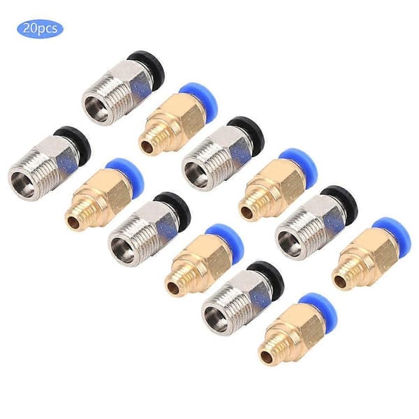 20 st raka pneumatiska kopplingar Push Connect för Bowden Ex 3D-skrivare PC4M10/PC4M6