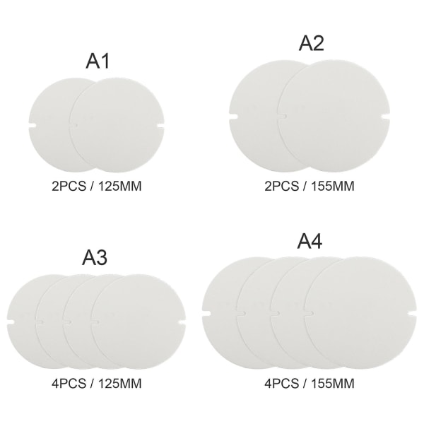 Keramisk fiber komfyrrørpakning For tetting av deler Papir brukes Klaffer Dør Varmebestandig Opptil 1200 C Flatpakning 125Mm 2PCS