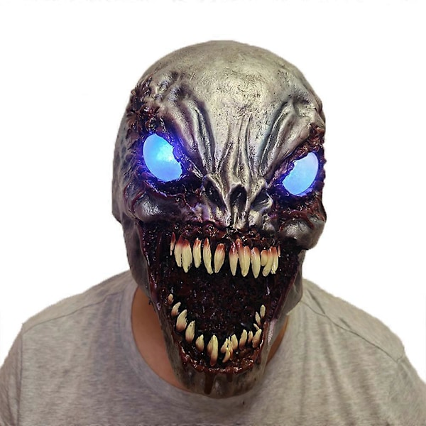 Skrekk Venom 3 Maske Glødende Øye Fullt Hode Voksne Lateksmasker for Halloween Cosplay Festdrakt