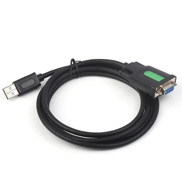 USB til RS232 seriell kabel USB Type A til DB9 hann FT232RL chip multifunksjonell praktisk seriell kabel Black