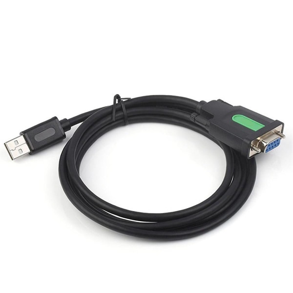 USB till Rs232 seriell kabel USB typ A till Db9 hane Ft232rl Chip Multifunktion Bekväm seriell kabel Black