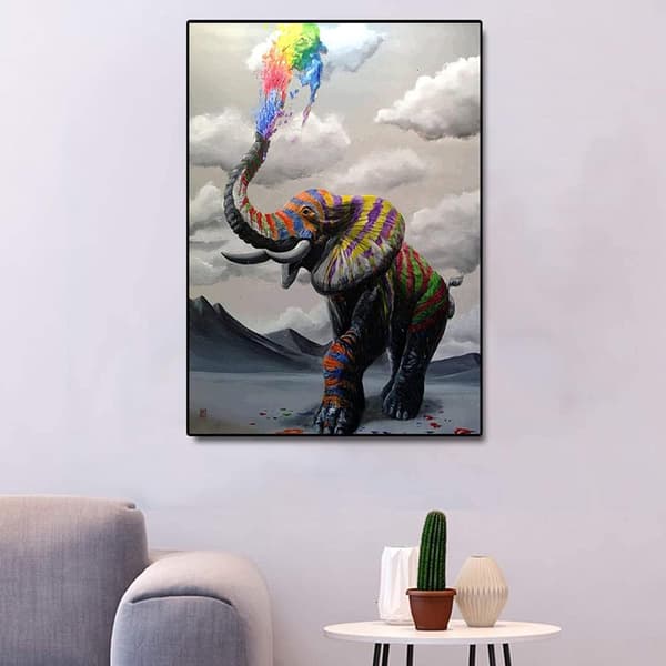 (30x40cm) Elefant Diamantmålningssatser, 5D Diamantmålning