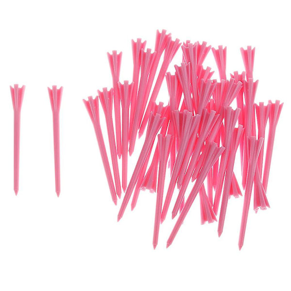 Paket med 40 stycken helt nya professionella Tee System golftees i rosa