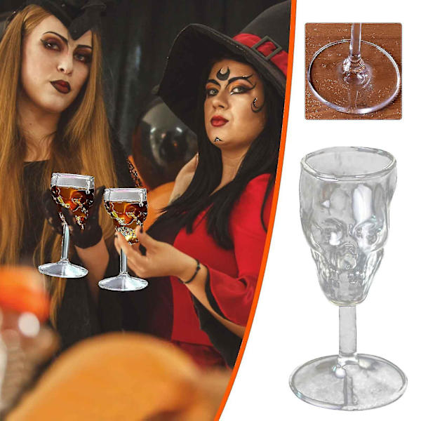 Mini Skull Glas Crystal Skull Bägare Rödvinsglas Whisky Dryckkopp Kaffekopp (gratis frakt)