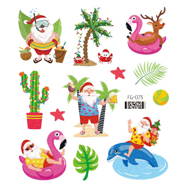 Midlertidige tatoveringer for barn med juletema - Perfekt til julepynt, bursdagsfester, dekorasjoner, rekvisita, tatoveringsklistremerker, festgaver, ideelle gaver til gutter og jenter