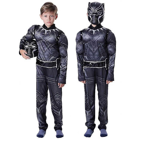 Black Panther Superhelt Kjole Barn Cosplay Kostyme 7-8 Years