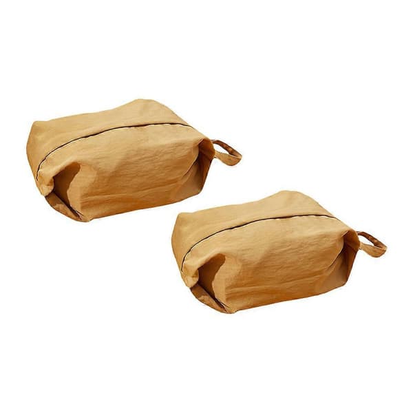 Multifunktionell Strumppåse Resetillbehör Bärbar Förvaring Rektangulär 28X10.5CM Gul Tyg 2st