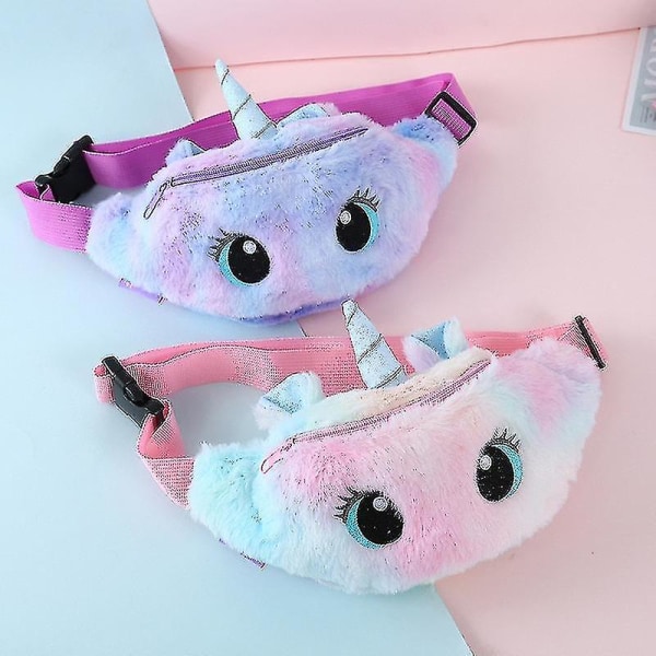 Söpö Panda Lasten Fanny Pack Tyttöjen Vyölaukku Lapset Pehmolelut Vyö Väri Anime Piirretty Purple