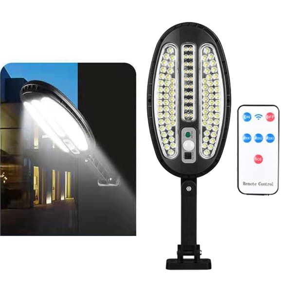 Led solcelle væglampe bevægelsessensor udendørs sikkerhedsgadelampe Ip65 100led