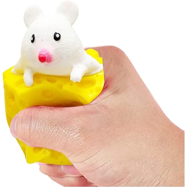 Squishable and Seek Figurer Stressbusting Ost Legetøj Dovendyr Blok Stress Legetøj Relief og Ost Mus Skjul Toy Cove Vogn Legetøj (A, One Size)