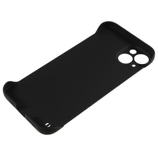 Kompatibel med iPhone 15 Plus-deksel Rammeløst Hardt PC-telefondeksel med hudfølelse Black